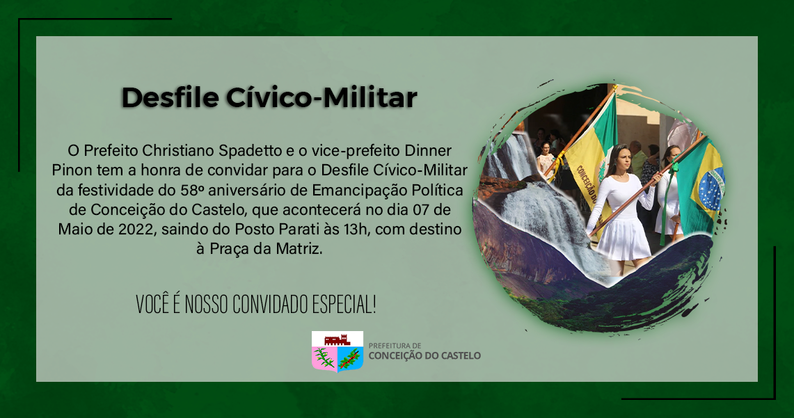 DESFILE CÍVICO-MILITAR COMEMORA OS 58 ANOS DE EMANCIPAÇÃO POLÍTICA DA CIDADE