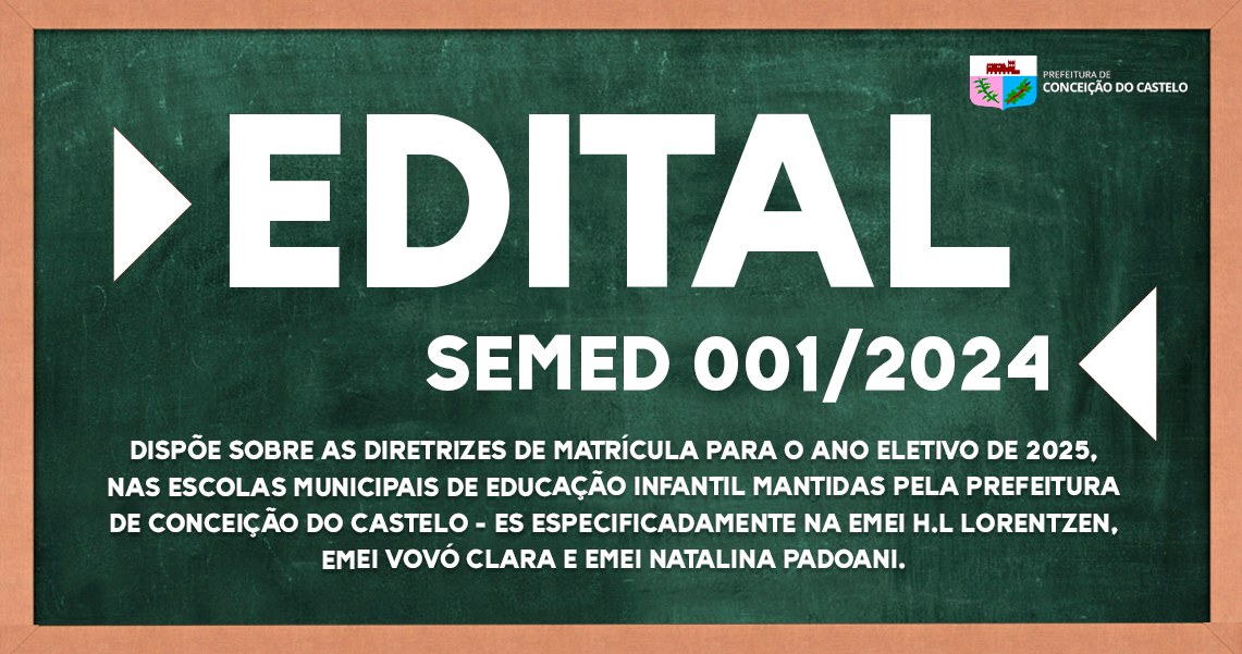 EDITAL SEMED N° 001/2024