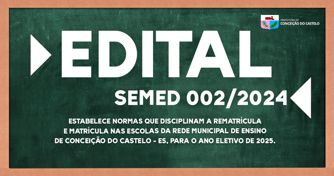 EDITAL SEMED N° 002/2024