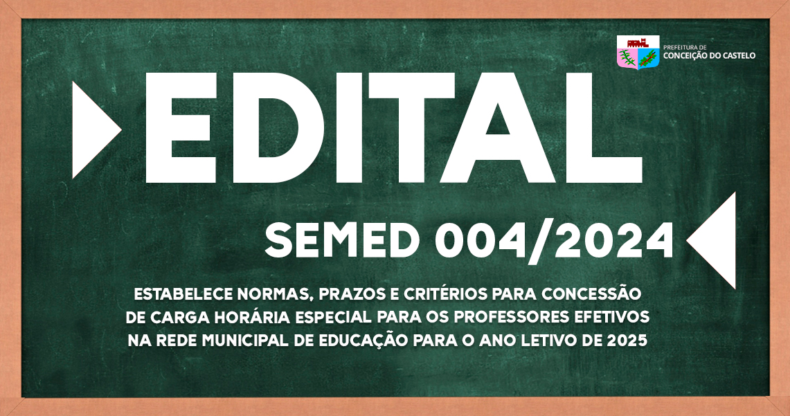 EDITAL SEMED N° 004/2024