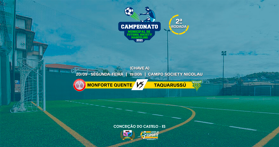 2ª RODADA DO FUTEBOL SOCIETY MASCULINO