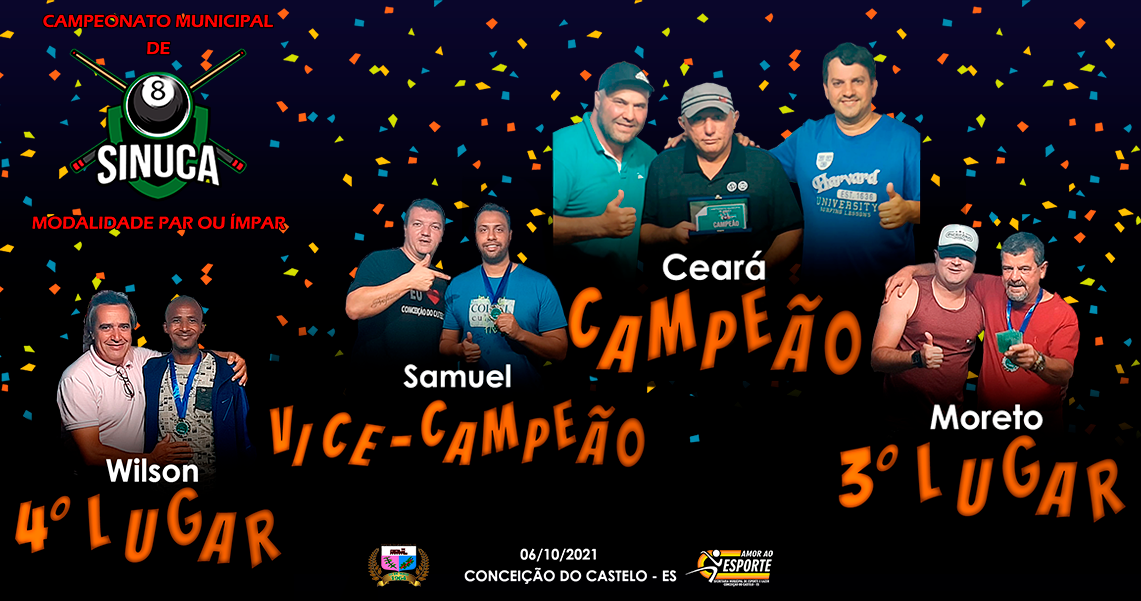 CAMPEONATO MUNICIPAL DE SINUCA MODALIDADE PAR OU ÍMPAR 2021