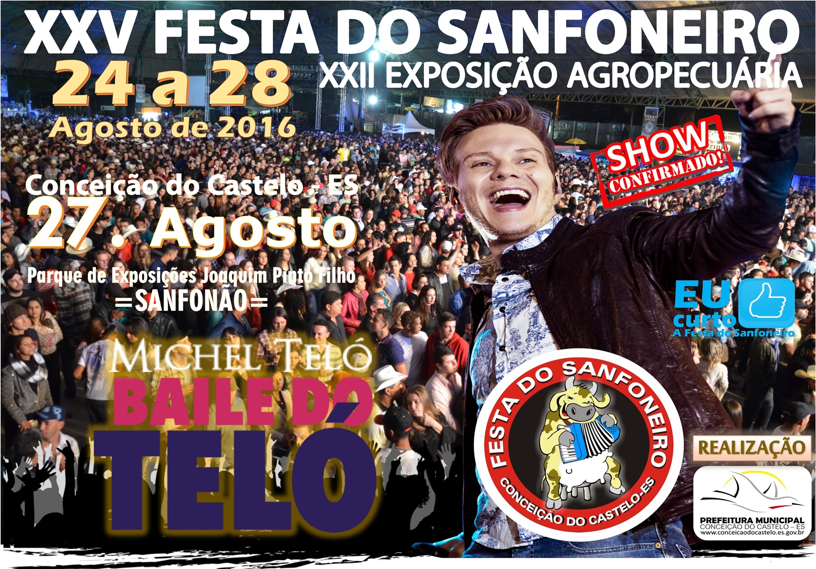Cantor Michel Teló é a grande atração para 25ª Festa do Sanfoneiro e 22ª Exposição Agropecuária em 2016