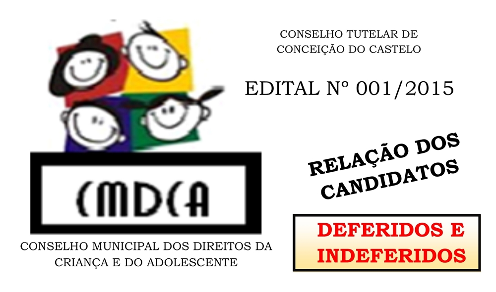 SMTADS divulga relação dos candidatos inscritos para o processo de escolha unificado para Conselheiros Tutelares de Conceição do Castelo