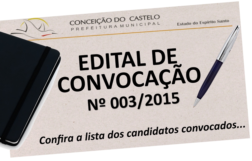 Prefeitura realiza terceira convocação de candidato do processo seletivo n°001/2015