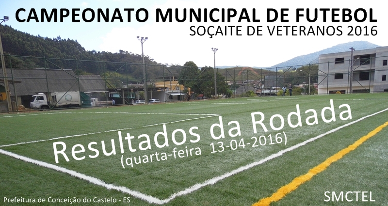 Confira os resultados dos jogos da 3ª rodada do Municipal de Futebol Soçaite de Veteranos desta quarta-feira, 13