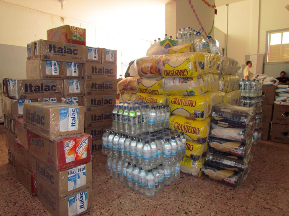 Loja Maçônica e Igreja Católica realizam campanha de arrecadação de alimentos em solidariedade as vítimas das enchentes no ES