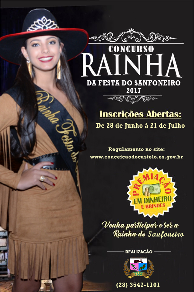 ERRATA : Inscrições abertas para concurso da Rainha do Sanfoneiro 2017