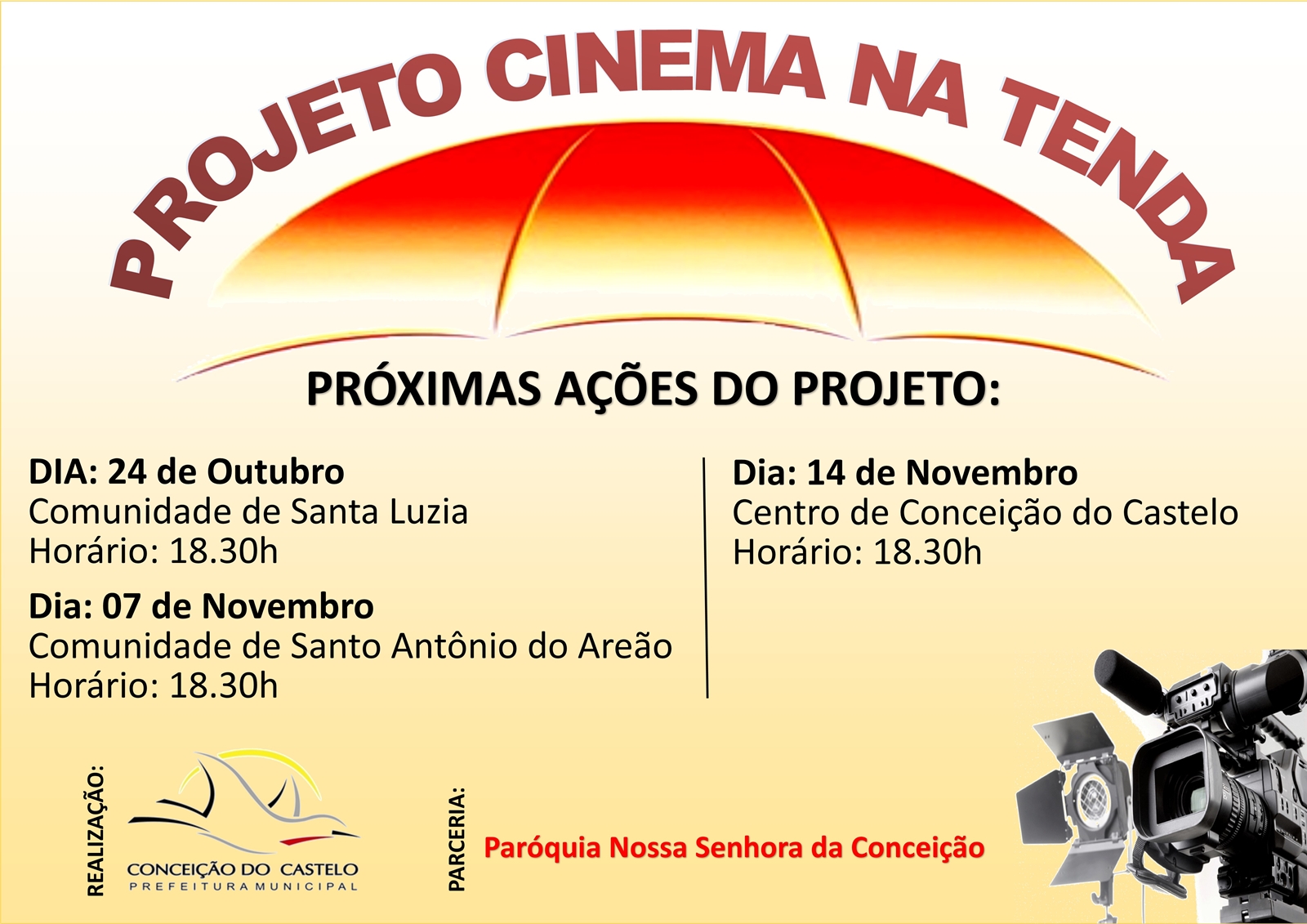 Projeto Cinema na Tenda lança próximas ações nas comunidades